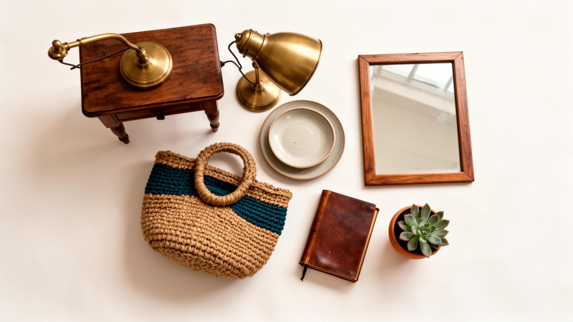 A curated arrangement of pre-owned household goods